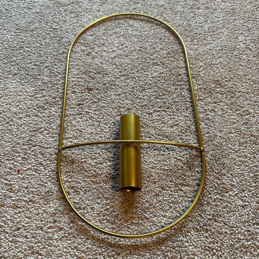 Gold Wall-Mounted Flower Tubes Flower Vase - 14.5(h) x 8(w)